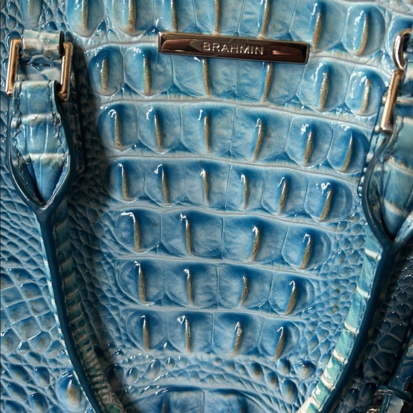 Brahmin Sky Blue Embossed Tote - Picture 2 of 5